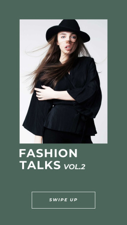 Fashion Event Announcement with Stylish Girl Instagram Story Design Template