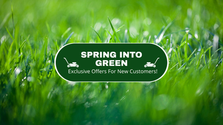 Ексклюзивна пропозиція весняного догляду за газонами для нових клієнтів Youtube – шаблон для дизайну