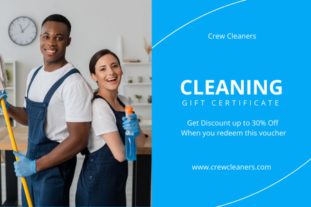  Discount Voucher for Cleaning Services Gift Certificate Design Template