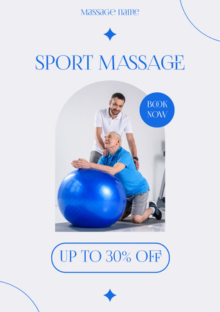 Special Offer for Sports Massage Poster Design Template
