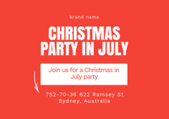 Awesome Christmas Party in July Near Water Pool