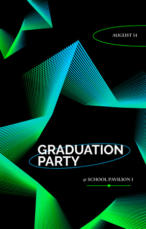 Platilla de diseño Graduation Party Announcement Invitation 4.6x7.2in