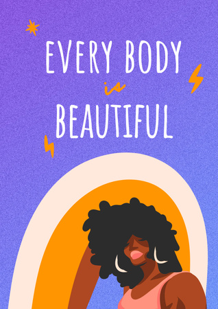 Phrase about Beauty of Diversity Poster Design Template