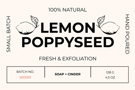 Natural Exfoliating Soap Label Design Template