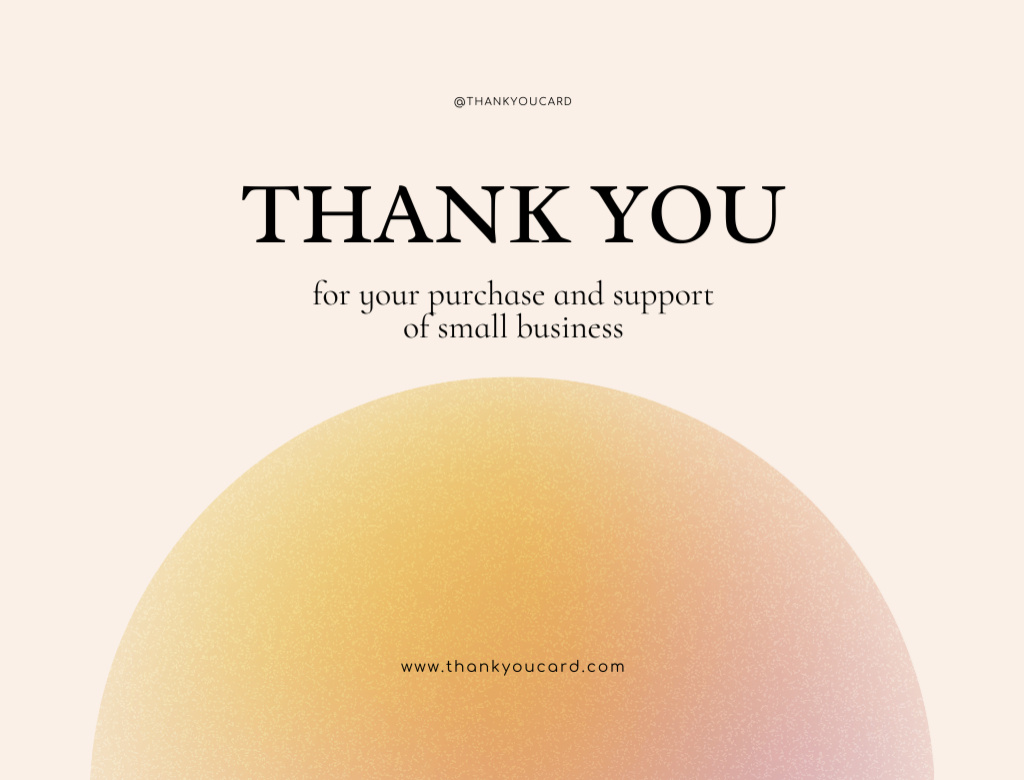 Ontwerpsjabloon van Postcard 4.2x5.5in van Delighted Expression of Gratitude for Purchase