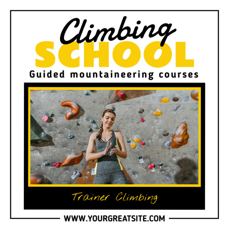 Modèle de visuel Climbing School - Instagram