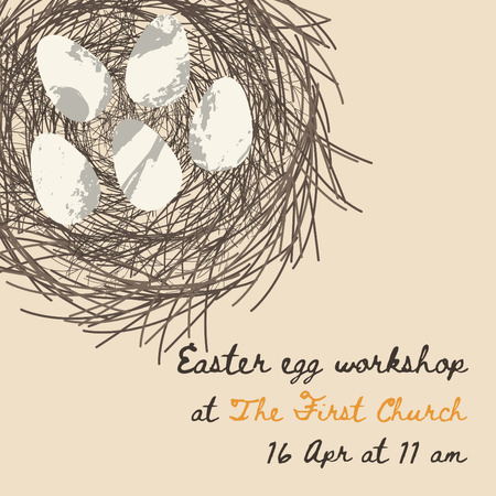 Easter Holiday Workshop Announcement Instagram Modelo de Design