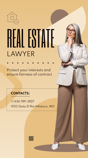 Professional Real Estate Lawyer Promotion Instagram Video Story Design Template