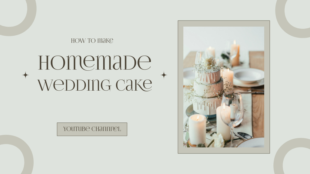Homemade Wedding Cakes for Sale Youtube Thumbnail Πρότυπο σχεδίασης