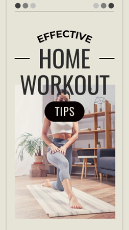 Effective Home Workout Tips Instagram Story Design Template