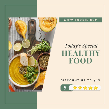 Modèle de visuel Healthy Food Discount Offer - Instagram