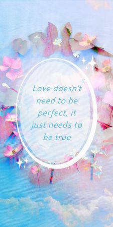 Inspirational Quote About Perfect Love Graphic Design Template