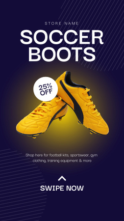Plantilla de diseño de Soccer Boots Discount Offer Instagram Story 