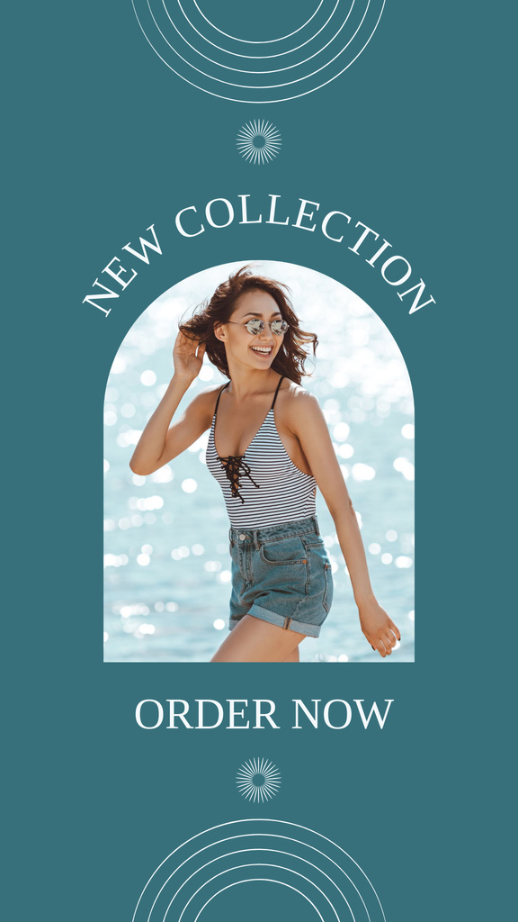 Plantilla de diseño de Summer Outfit From New Collection Offer Instagram Story 