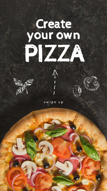 Italian Pizza menu promotion Instagram Video Story Design Template