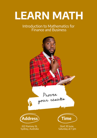 Plantilla de diseño de Cursos integrales de matemáticas para anuncios de finanzas Poster 28x40in 
