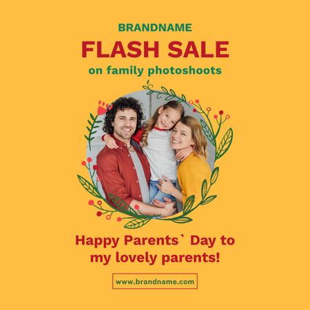 Flash Sale Of A Family Shoots Instagram Design Template