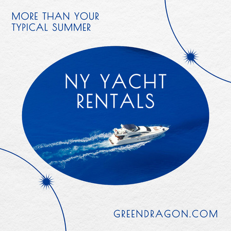 Yacht Rental Offer Animated Post Modelo de Design