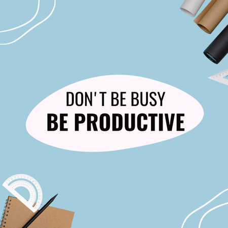 Modèle de visuel Motivation for Productivity - Instagram
