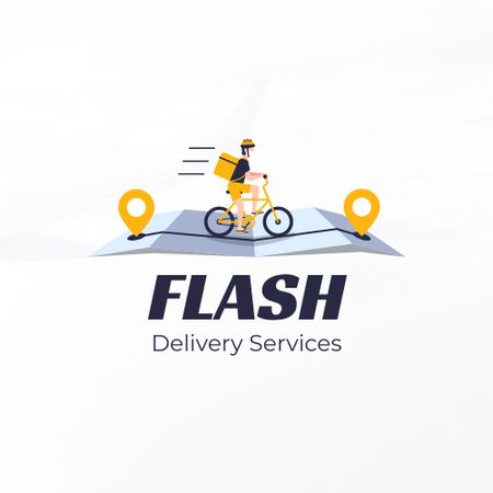 Delivery Services Ad Logo Design Template