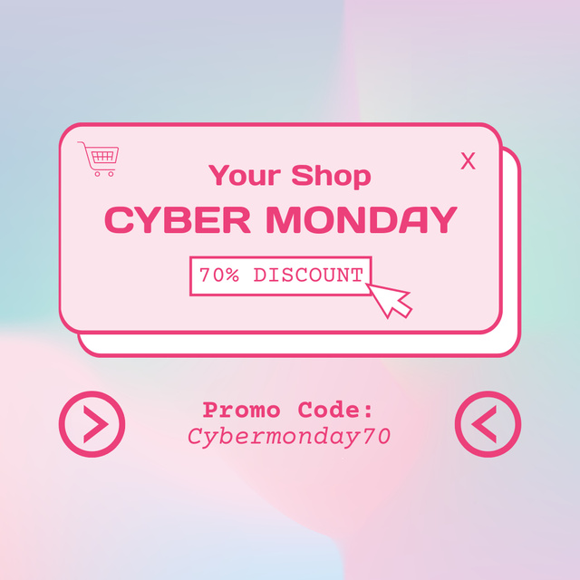 Plantilla de diseño de Cyber Monday Deals in Our Shop Instagram AD 