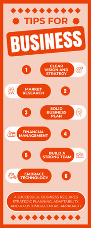 Ontwerpsjabloon van Infographic van Overzicht van verschillende tips voor het bedrijfsleven