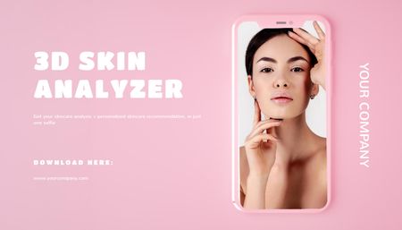 3D Skin Analyzer Offer Business Card US – шаблон для дизайну