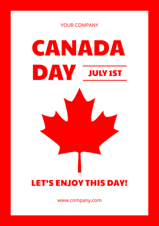 Happy Canada Day Poster Modelo de Design