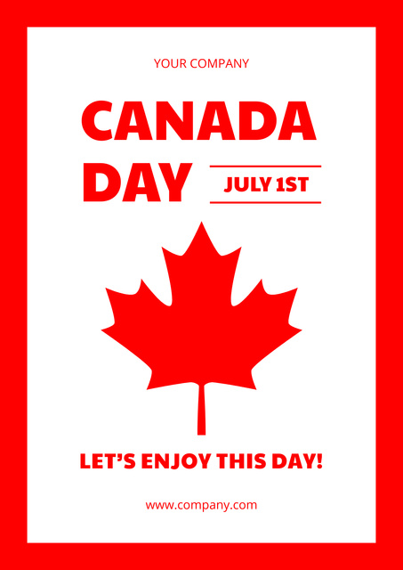 Happy Canada Day Poster Πρότυπο σχεδίασης