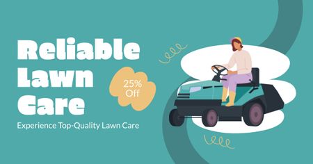 Discount For Reliable Yard Maintenance Packages Facebook AD Design Template