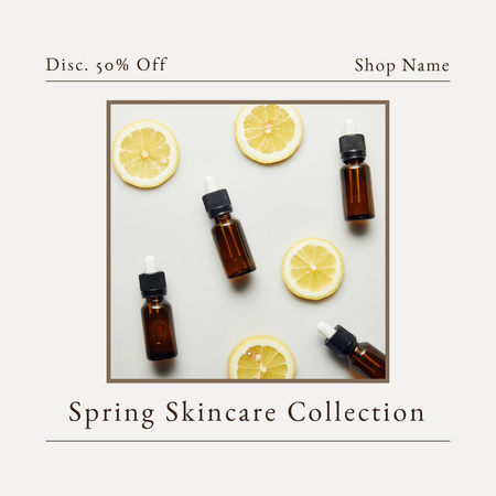 Spring Offer of Women's Skin Care Collection Instagram Design Template