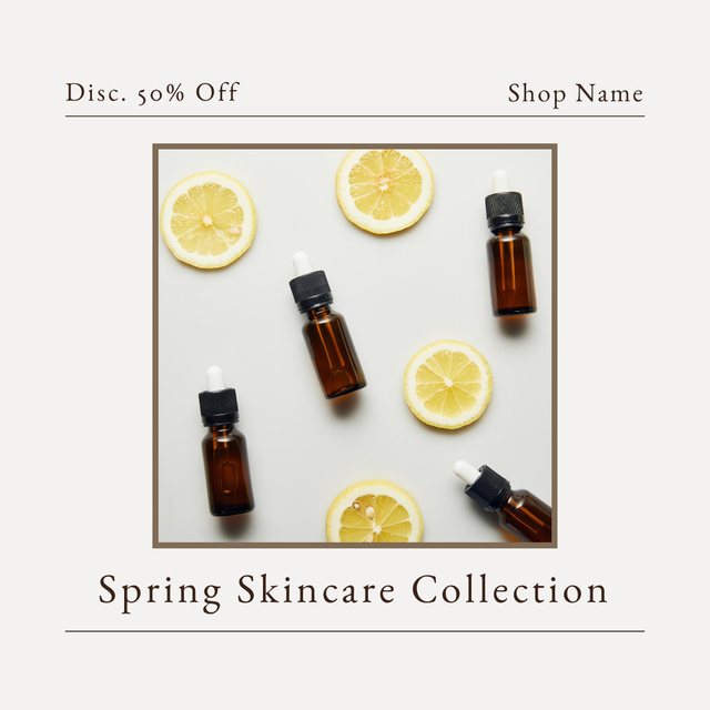Spring Offer of Women's Skin Care Collection Instagram Tasarım Şablonu