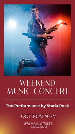 Hétvégi zenei koncert Instagram Story tervezősablon