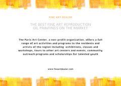 Announcement for Sale of Beautiful Fine Art Works on White