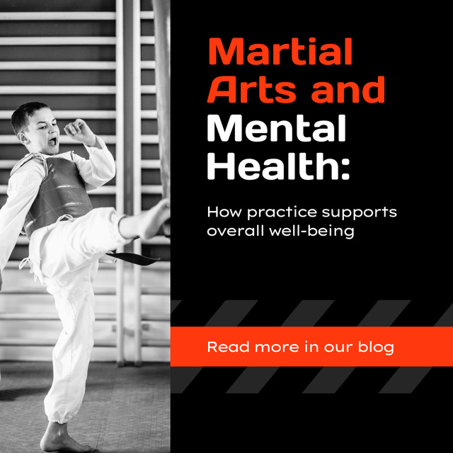 Plantilla de diseño de Martial Arts And Mental Health Connection Animated Post 