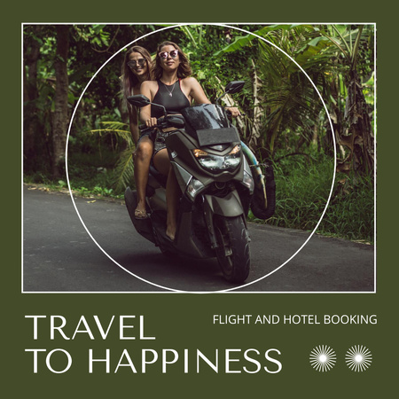 Turistler için Otel Rezervasyon Hizmeti Teklifi Instagram Tasarım Şablonu