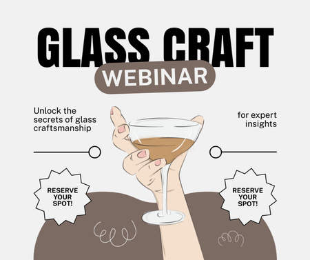 Modèle de visuel Webinaire sur l'artisanat du verre avec des experts de l'industrie - Facebook
