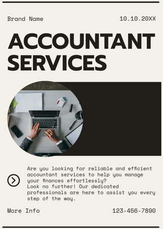 Offer of Accountant Services Flayer Design Template