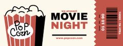 Movie Night Announcement with Popcorn