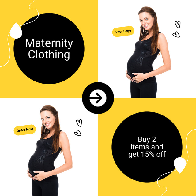 Ontwerpsjabloon van Instagram AD van Great Offer on Maternity Clothes