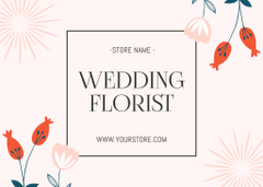Floral Studio Offer with Illustration of Flowers
