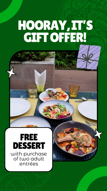 Plantilla de diseño de Yummy Desserts As Gift Offer For Dinner Order Instagram Video Story 