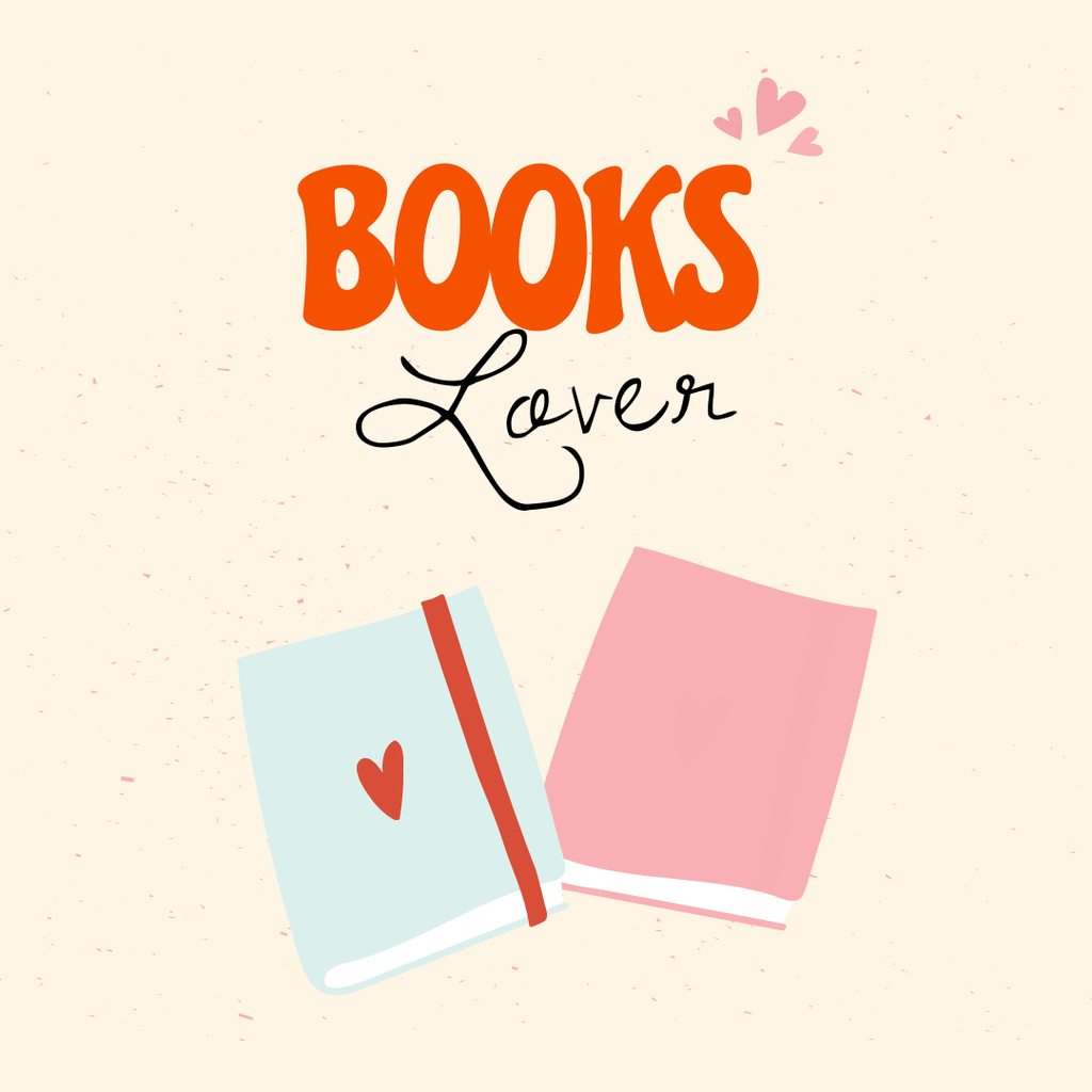 Ontwerpsjabloon van Instagram van Book Lovers' Shop