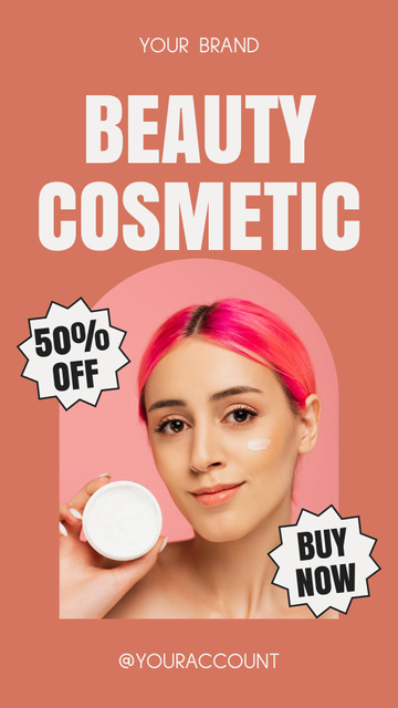 Beauty and Cosmetic Goods Sale Instagram Story Šablona návrhu