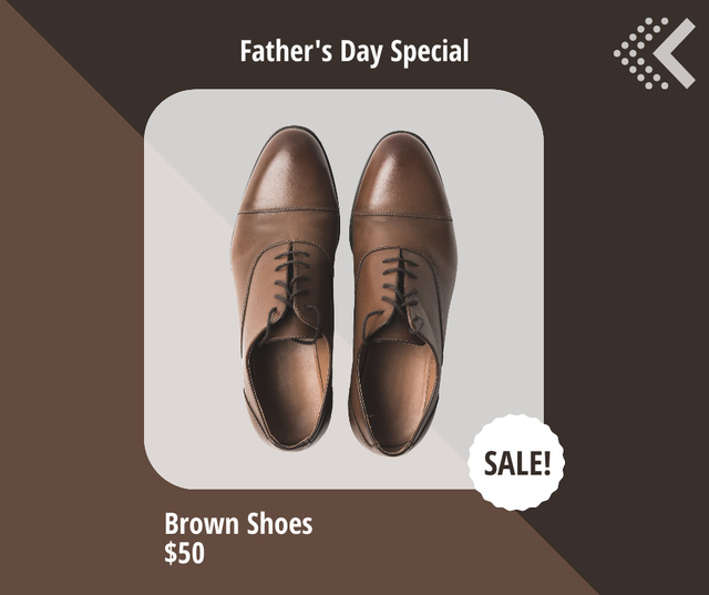 Fashion Sale with Stylish Male Shoes Facebookデザインテンプレート