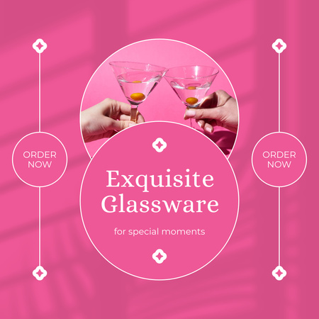 Exquisite Cocktail Drinkware Offer Instagram Design Template