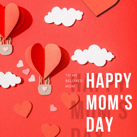 hyvää äitienpäivää viesti Instagram Design Template