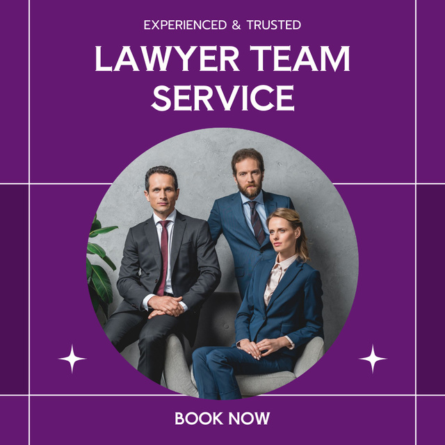 Lawyer Team Services Ad Instagramデザインテンプレート