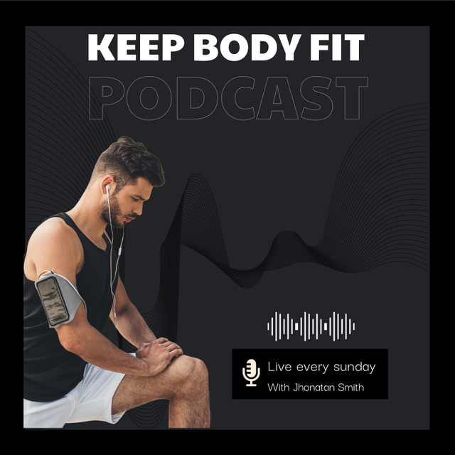 Plantilla de diseño de Make the Body of your Dreams Podcast Cover 