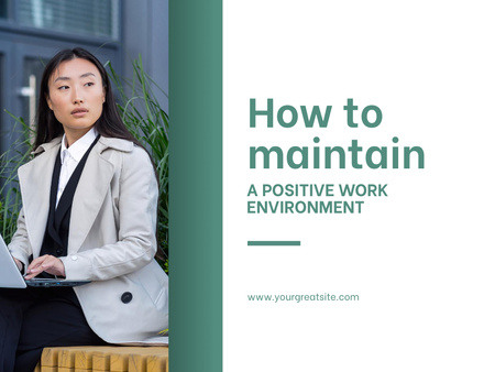 Modèle de visuel How to Maintain Positive Work Environment - Presentation